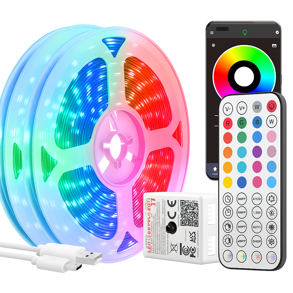 RGB LED pásiky s ovládaním - 3m/5m/10m/15m/20m/30m/40m