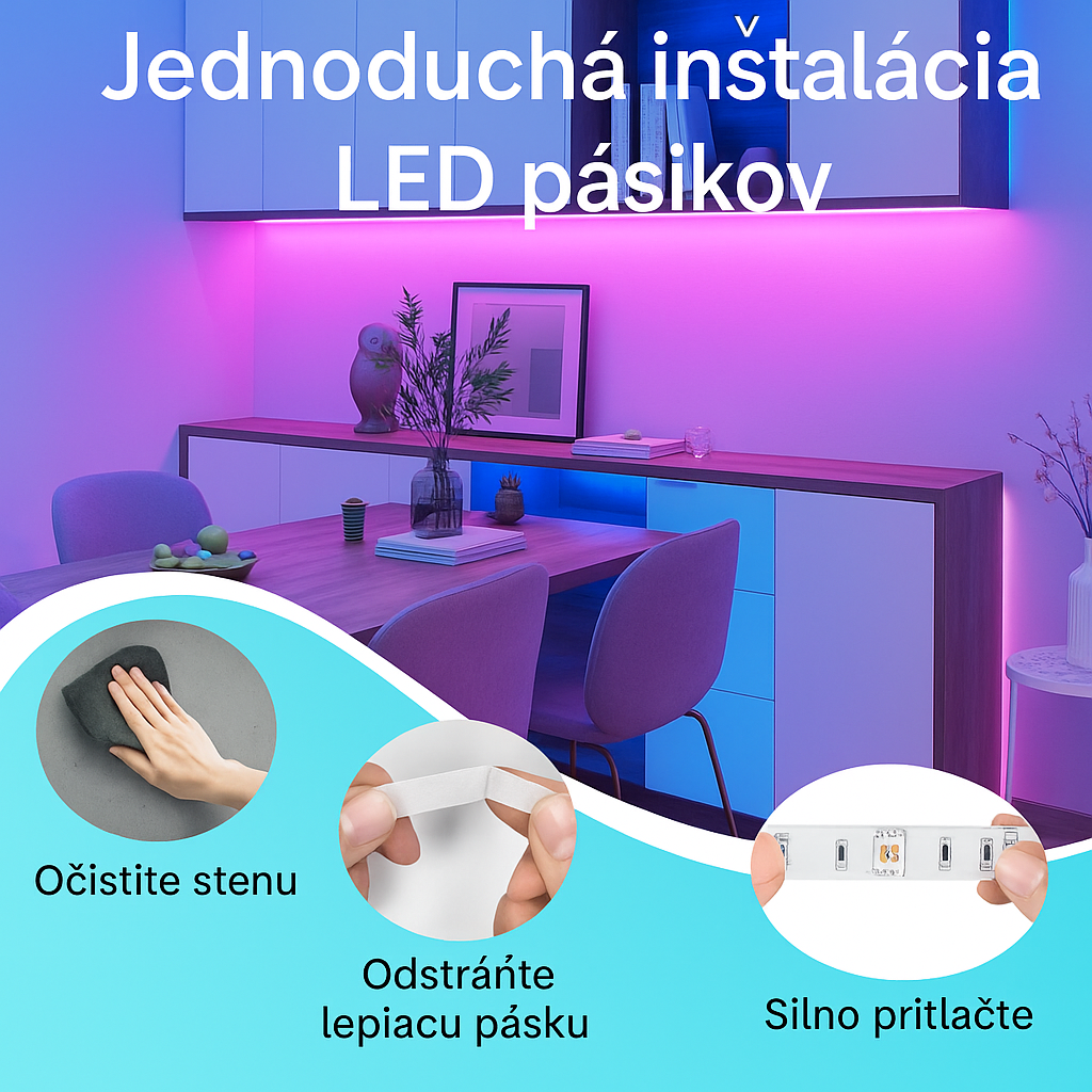 RGB LED pásiky s ovládaním - 3m/5m/10m/15m/20m/30m/40m